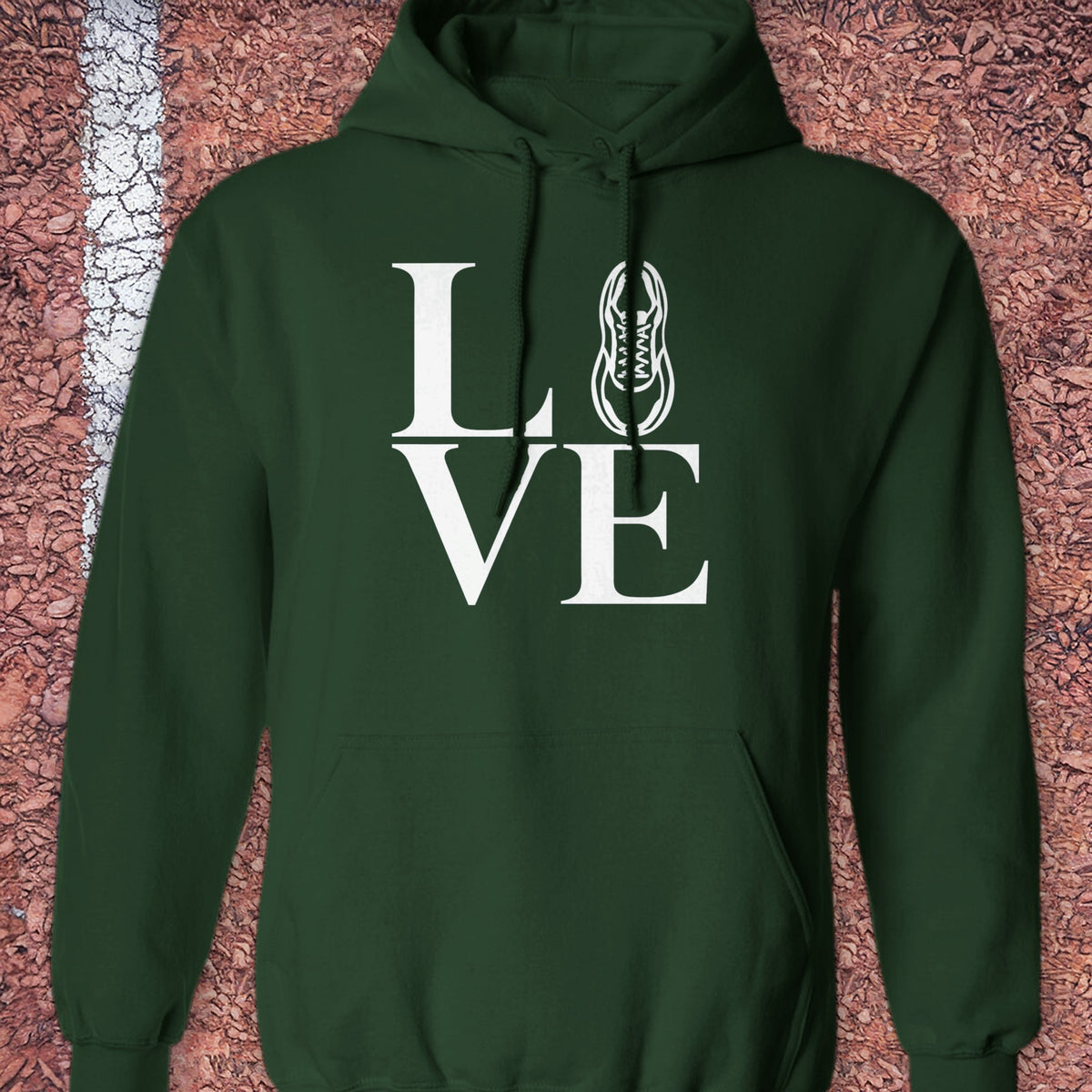 Love Run Hoodie - Forest Green