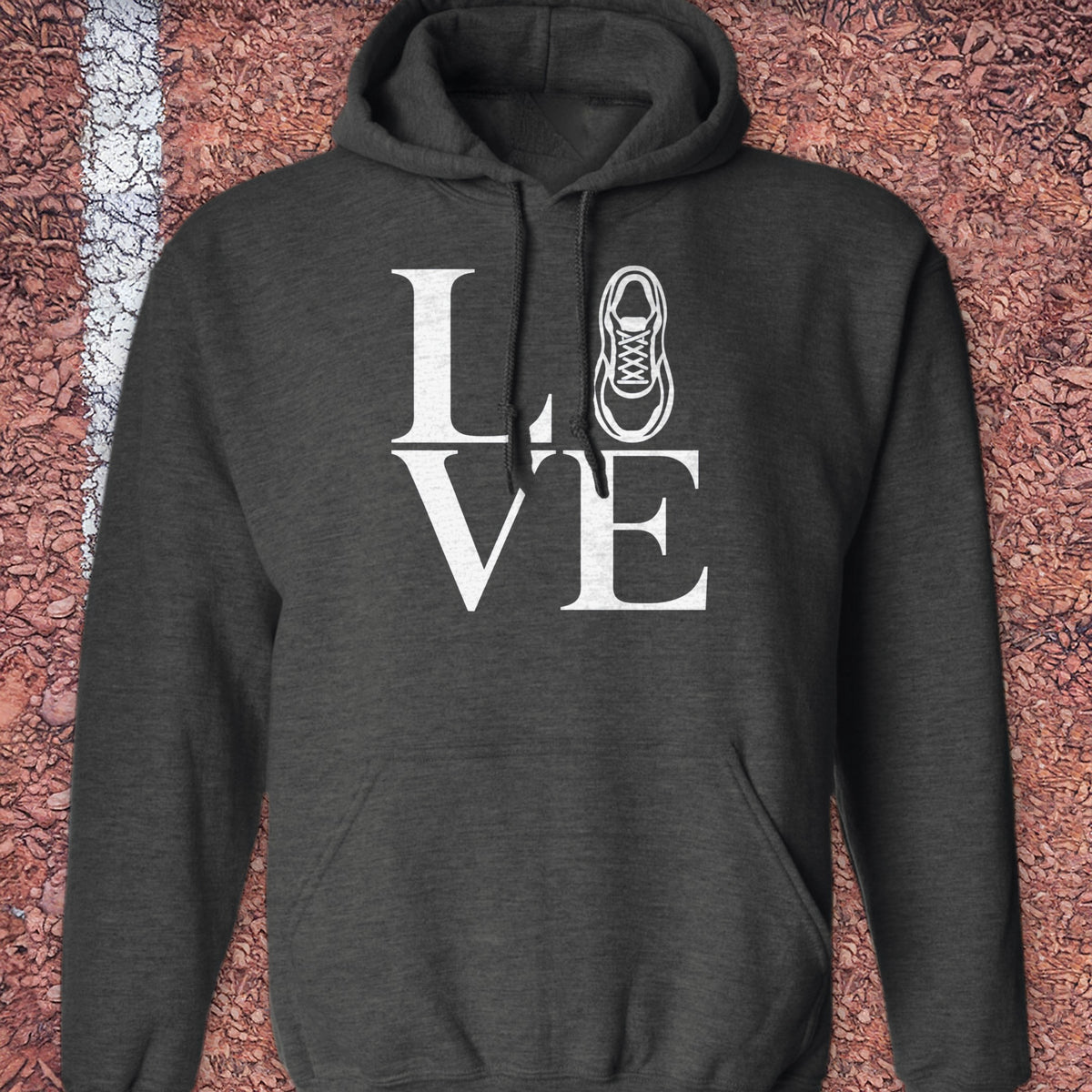 Love Run Hoodie - Dark Heather