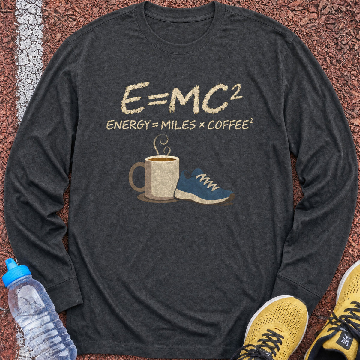 Miles Times Coffee Long Sleeve - Dark Heather