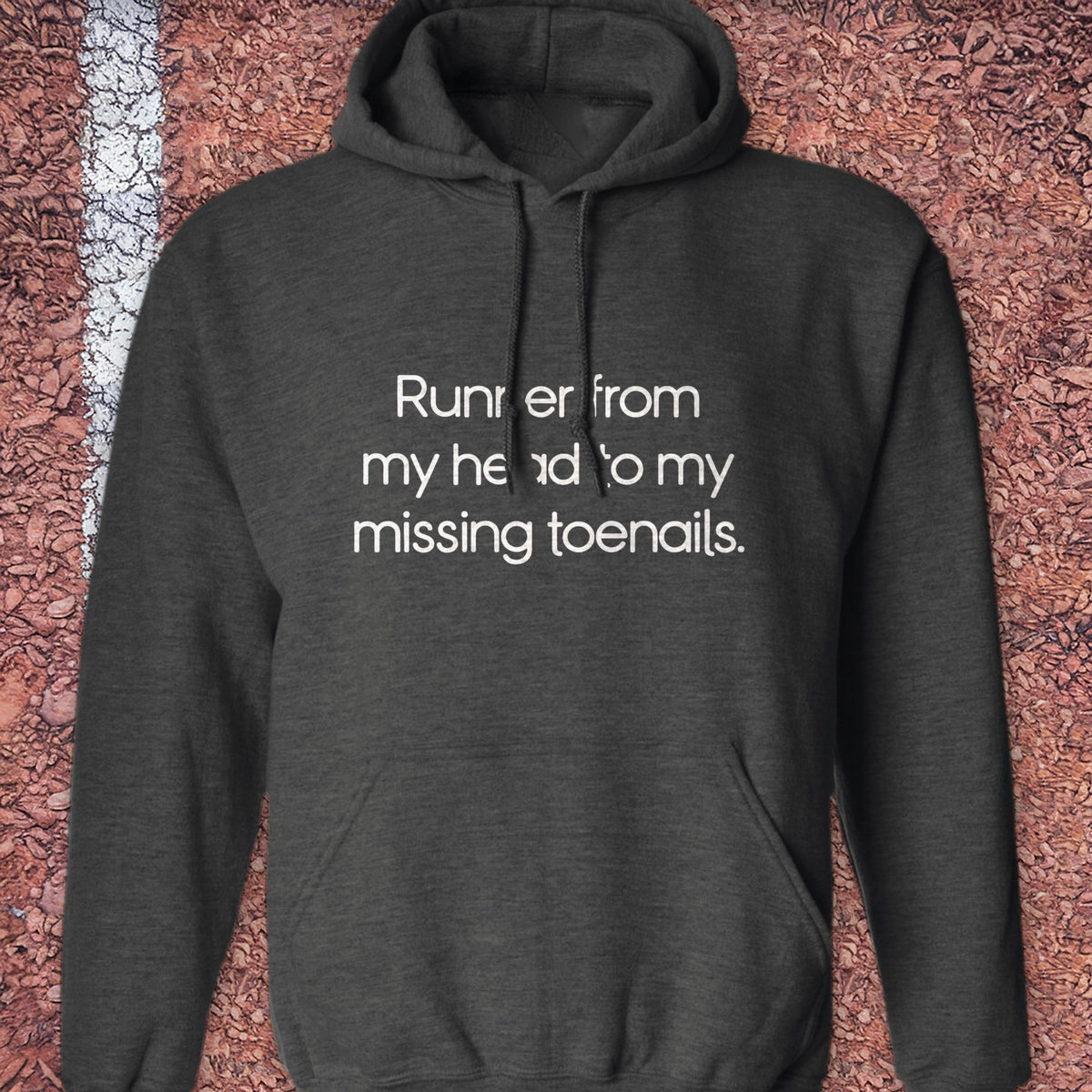 Missing Toenails Hoodie - Dark Heather