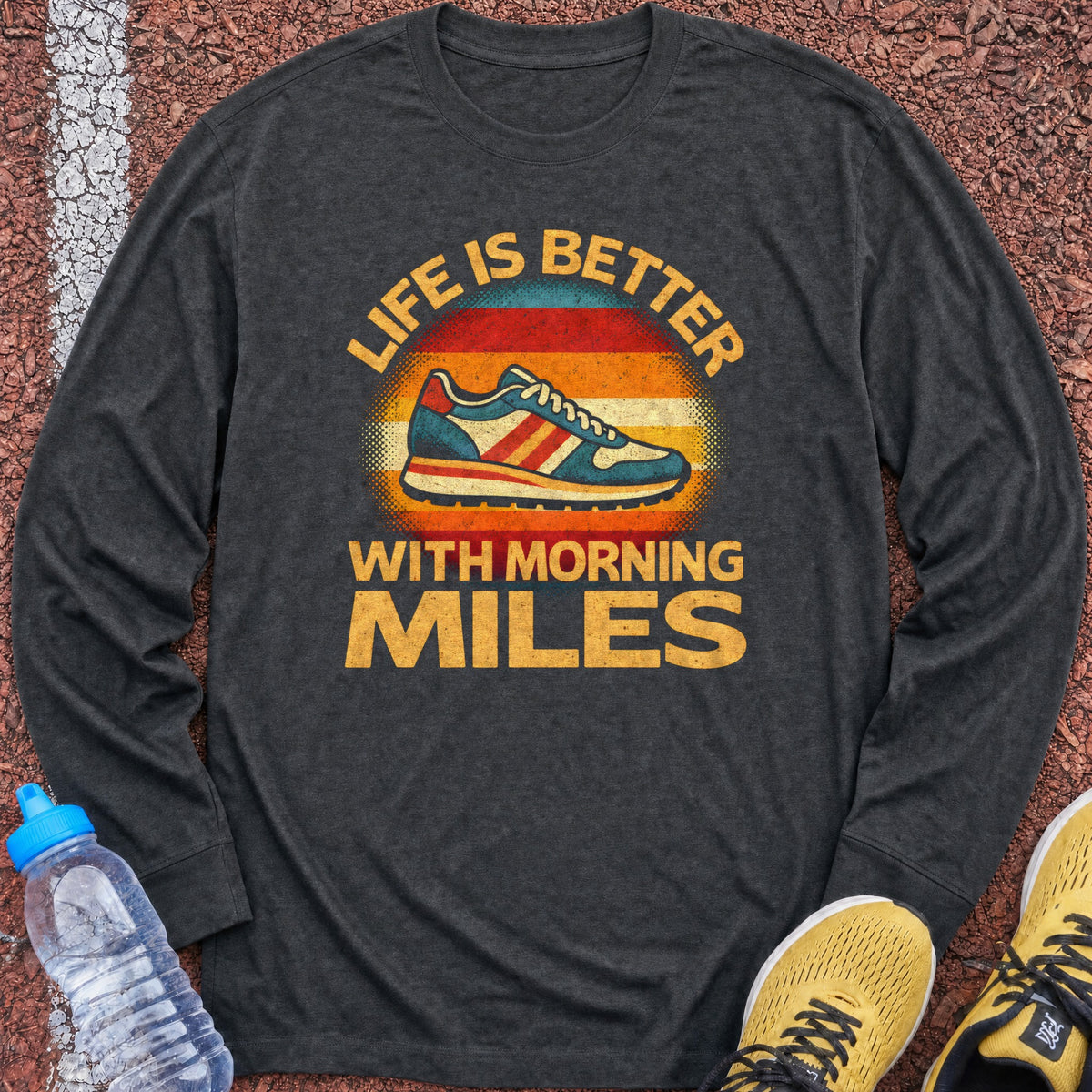 Morning Miles Long Sleeve - Dark Heather