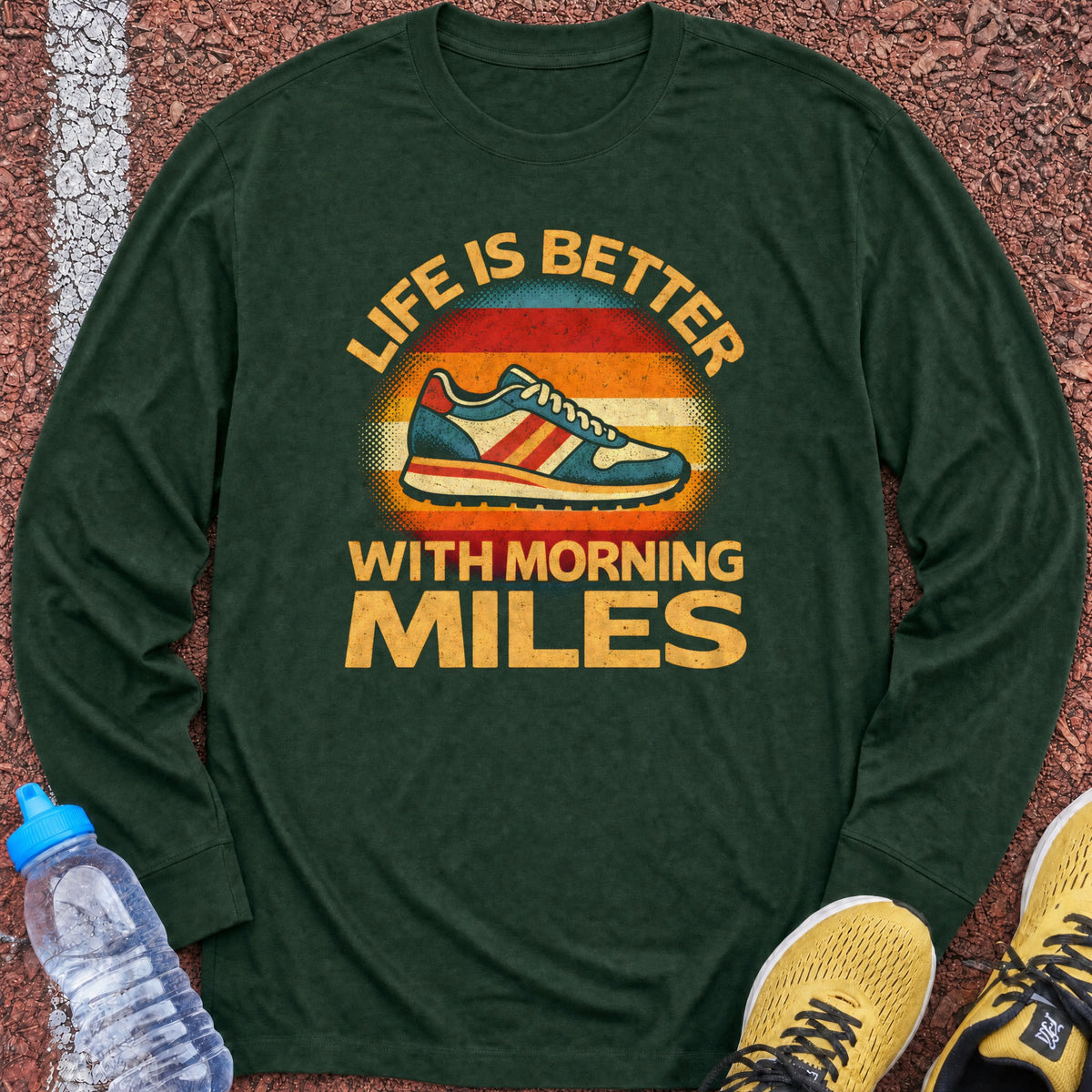 Morning Miles Long Sleeve - Forest Green