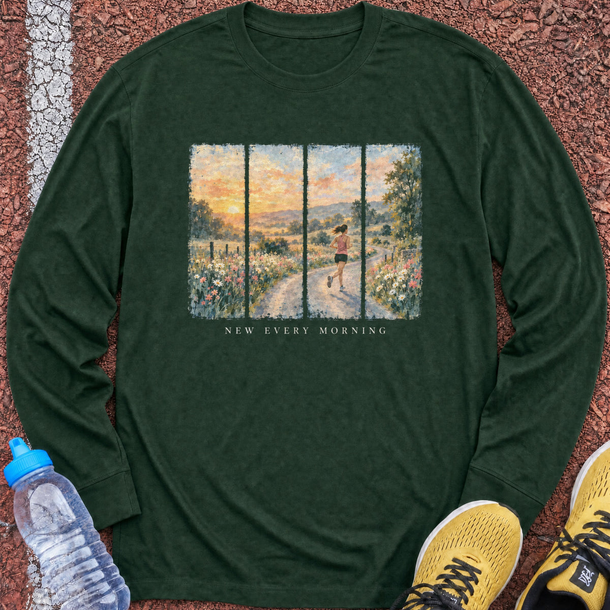 New Every Morning Long Sleeve - Forest Green