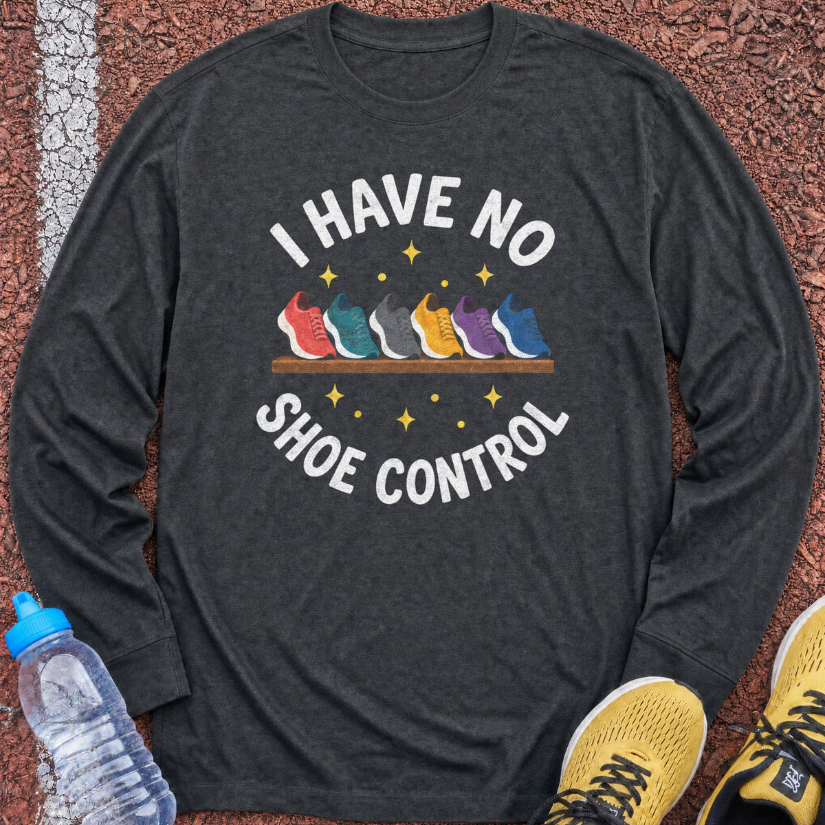 No Shoe Control Long Sleeve - Dark Heather