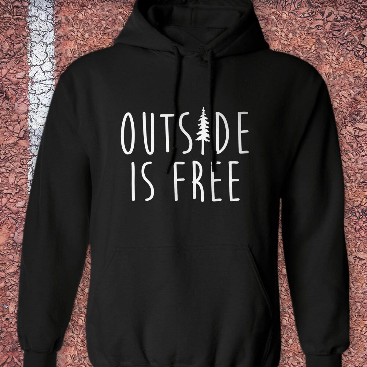 Outside Is Free Hoodie - Black