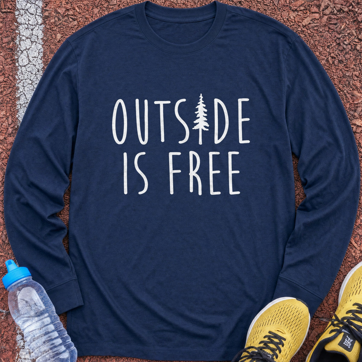 Outside Is Free Long Sleeve - Navy