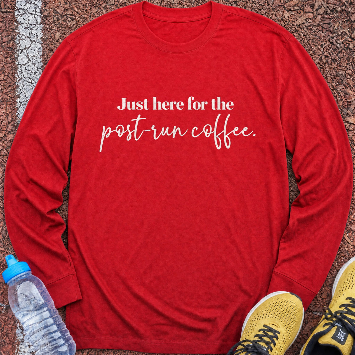 Post-Run Coffee Long Sleeve - Red