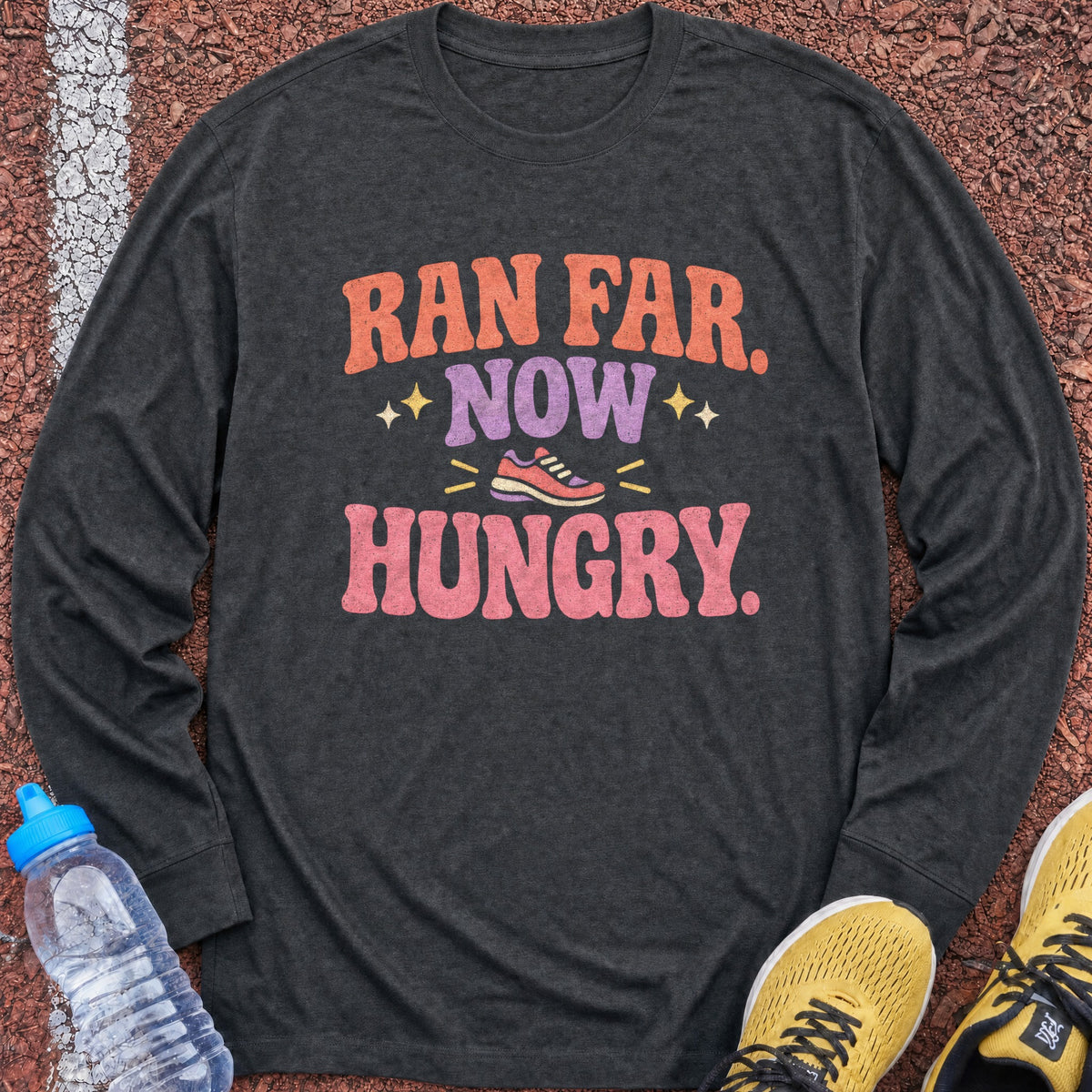 Ran Far Now Hungry Long Sleeve - Dark Heather