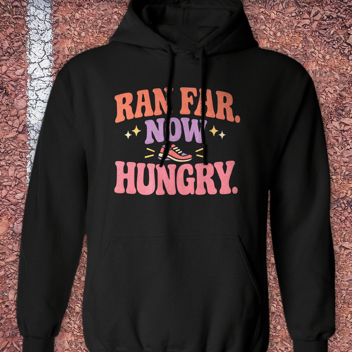 Ran Far Now Hungry Hoodie - Black