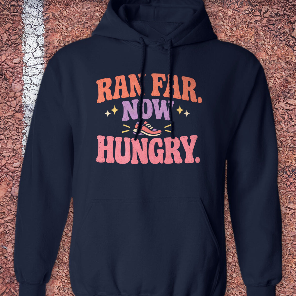 Ran Far Now Hungry Hoodie - Navy