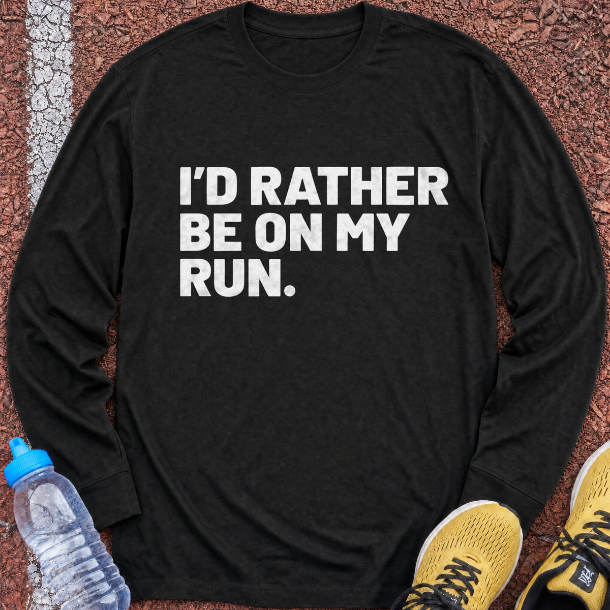 Rather Be on My Run Long Sleeve - Black