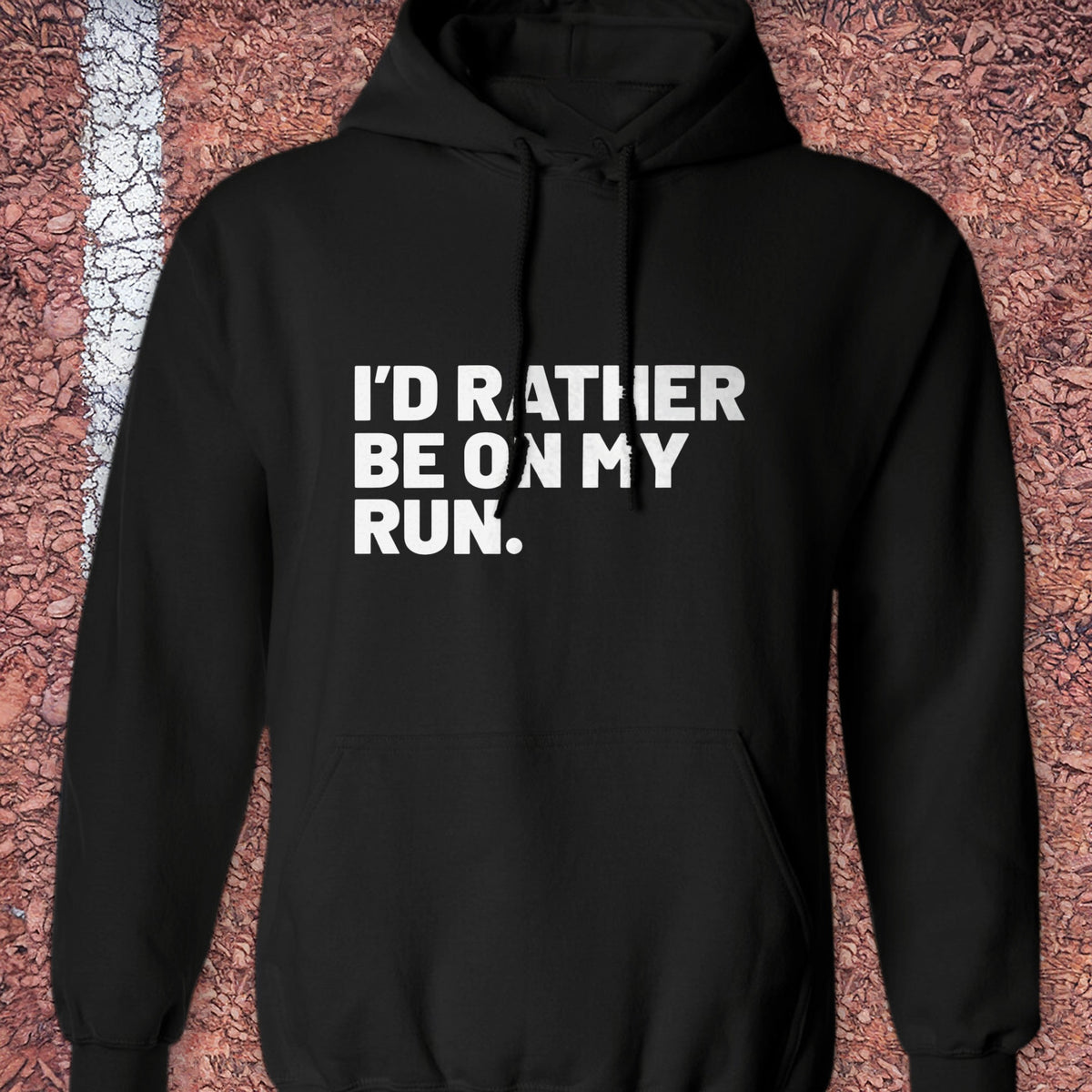 Rather Be on My Run Hoodie - Black