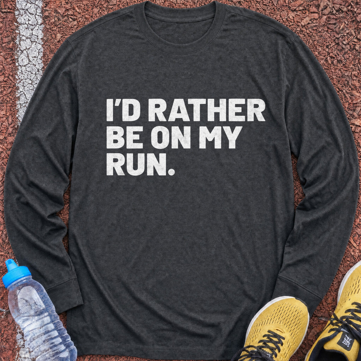 Rather Be on My Run Long Sleeve - Dark Heather