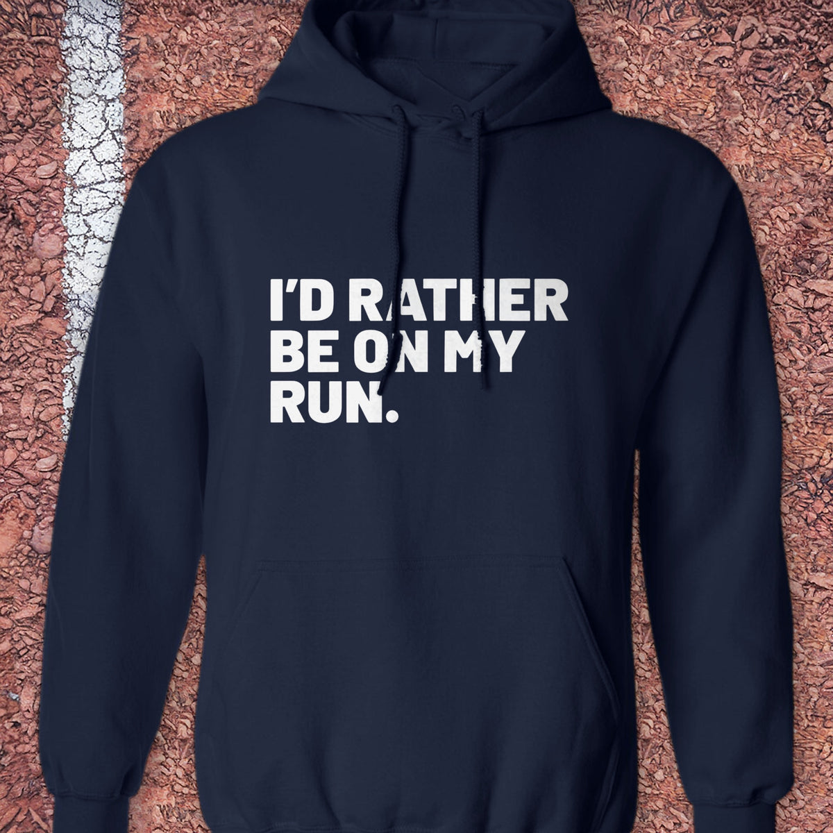 Rather Be on My Run Hoodie - Navy