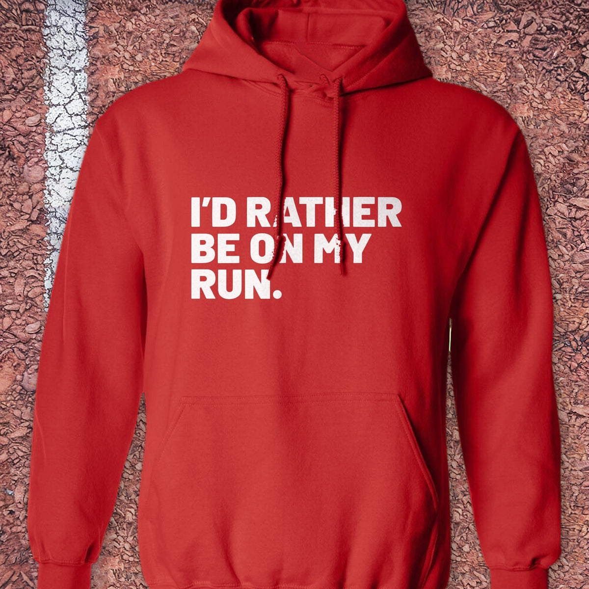 Rather Be on My Run Hoodie - Red