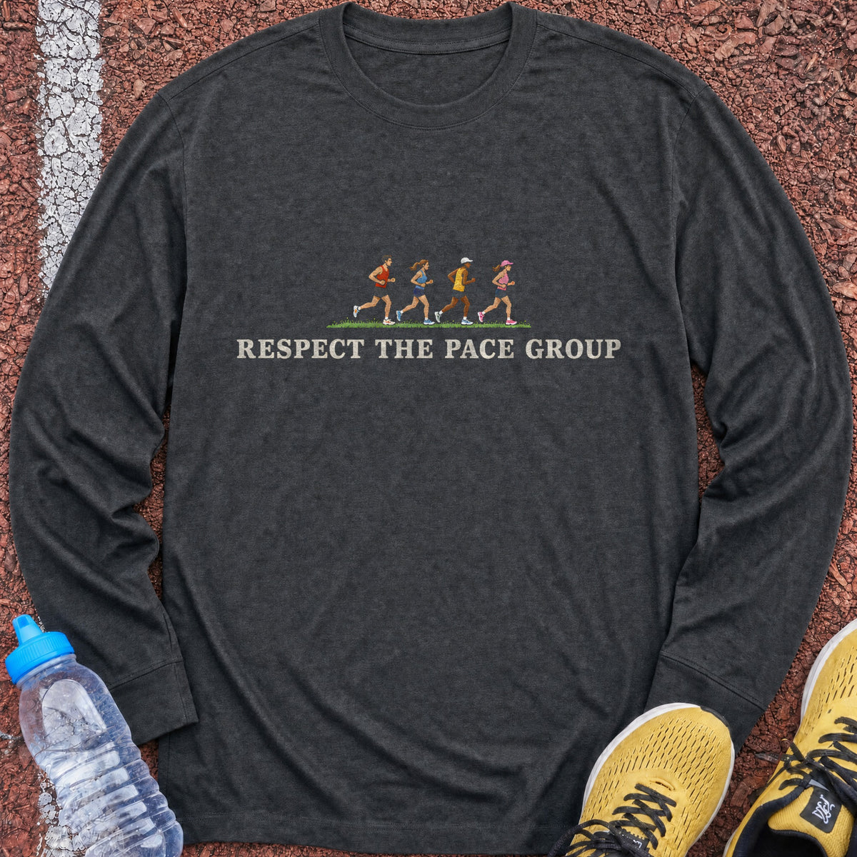 Respect the Pace Group Long Sleeve - Dark Heather