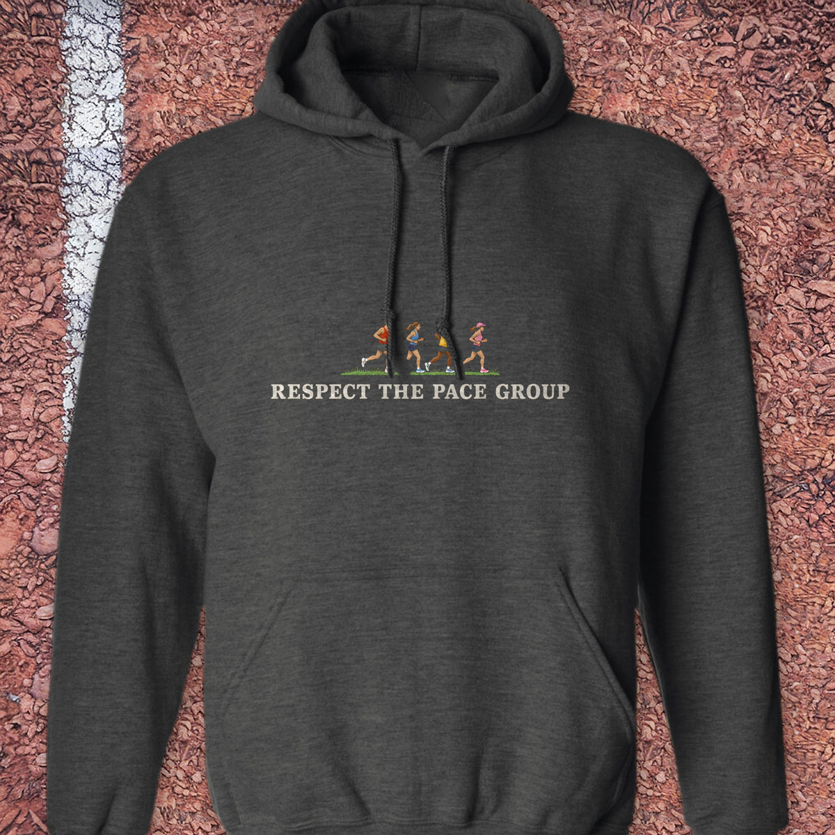 Respect the Pace Group Hoodie - Dark Heather