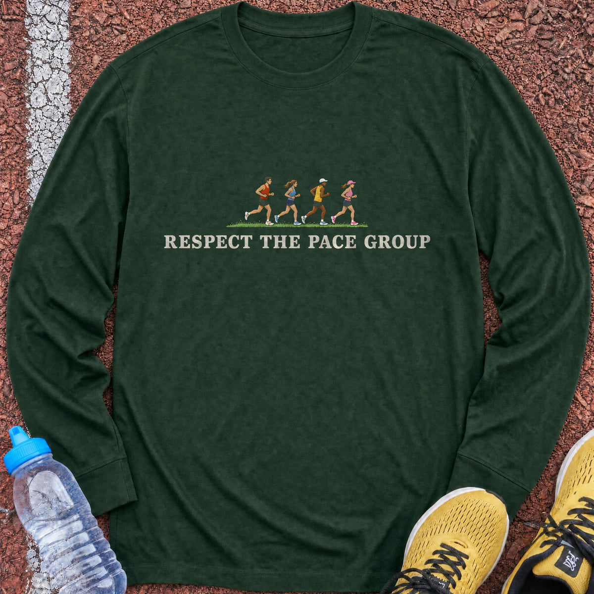Respect the Pace Group Long Sleeve - Forest Green