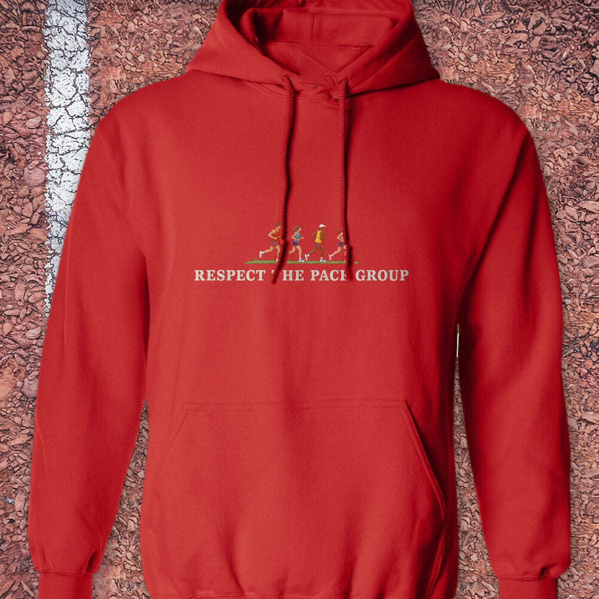 Respect the Pace Group Hoodie - Red