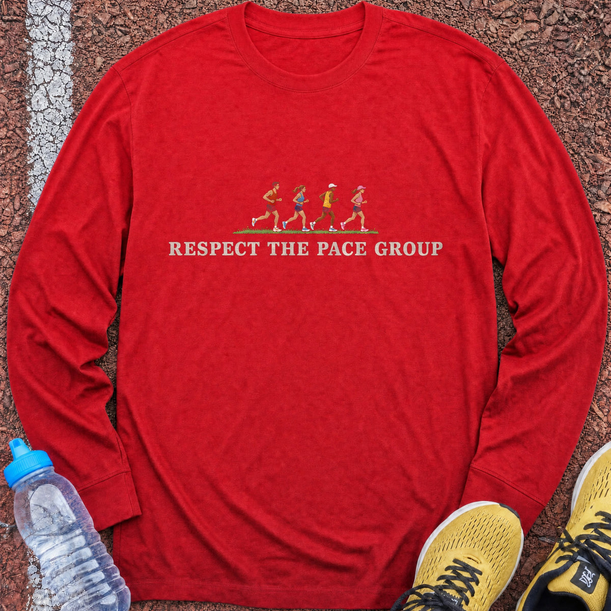 Respect the Pace Group Long Sleeve - Red
