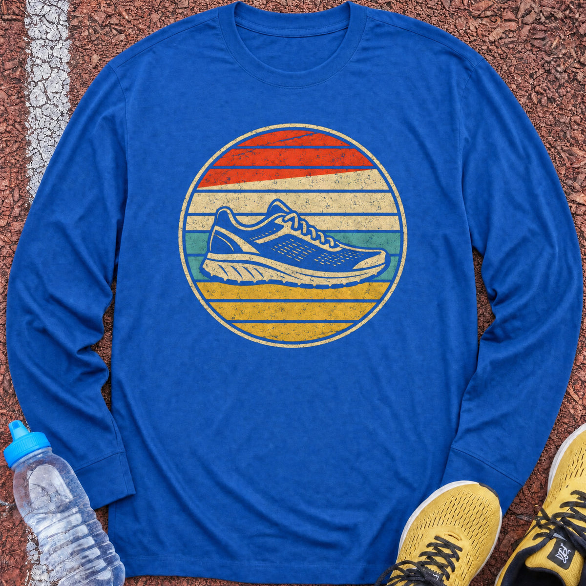 Retro Sunset Shoe Long Sleeve - Royal