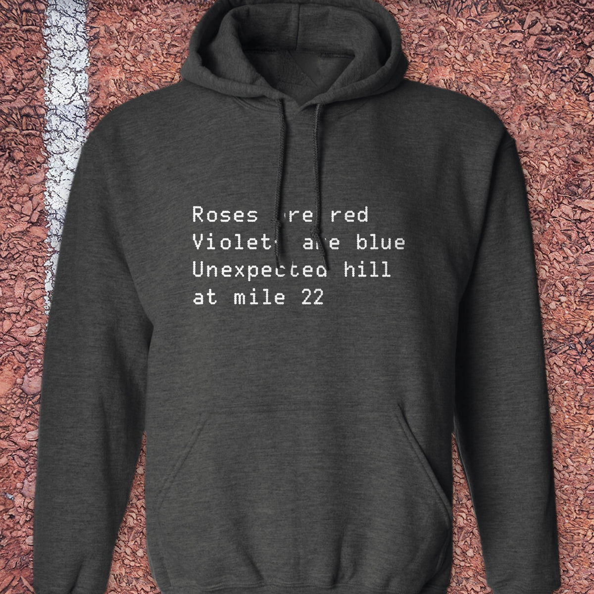 Roses Are Red Hoodie - Dark Heather