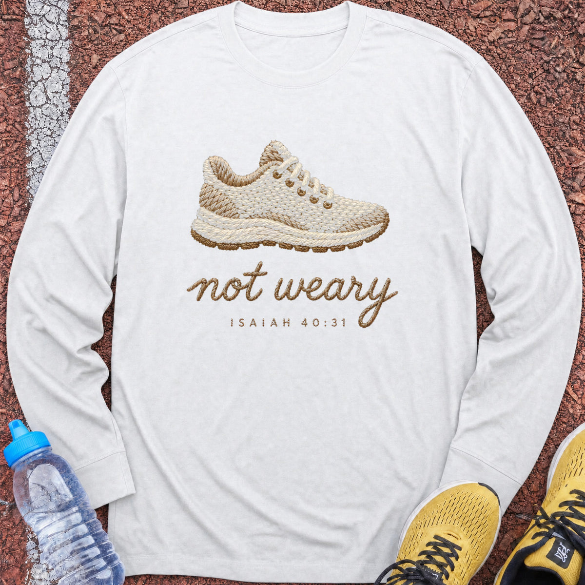 Run and Not Be Weary Long Sleeve - White