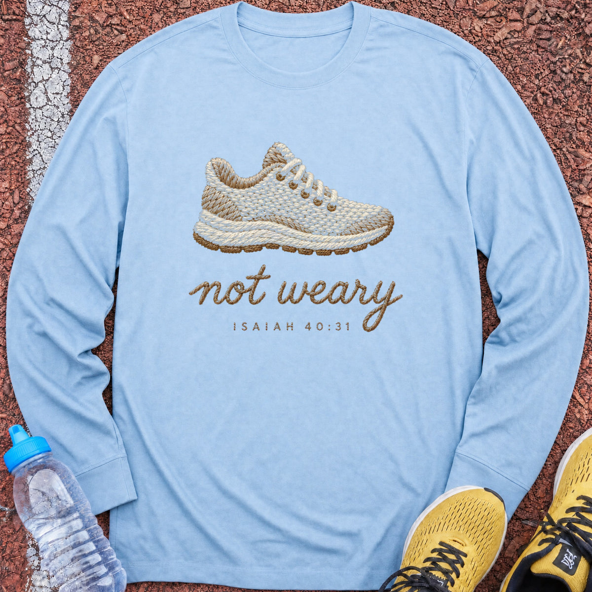 Run and Not Be Weary Long Sleeve - Light Blue