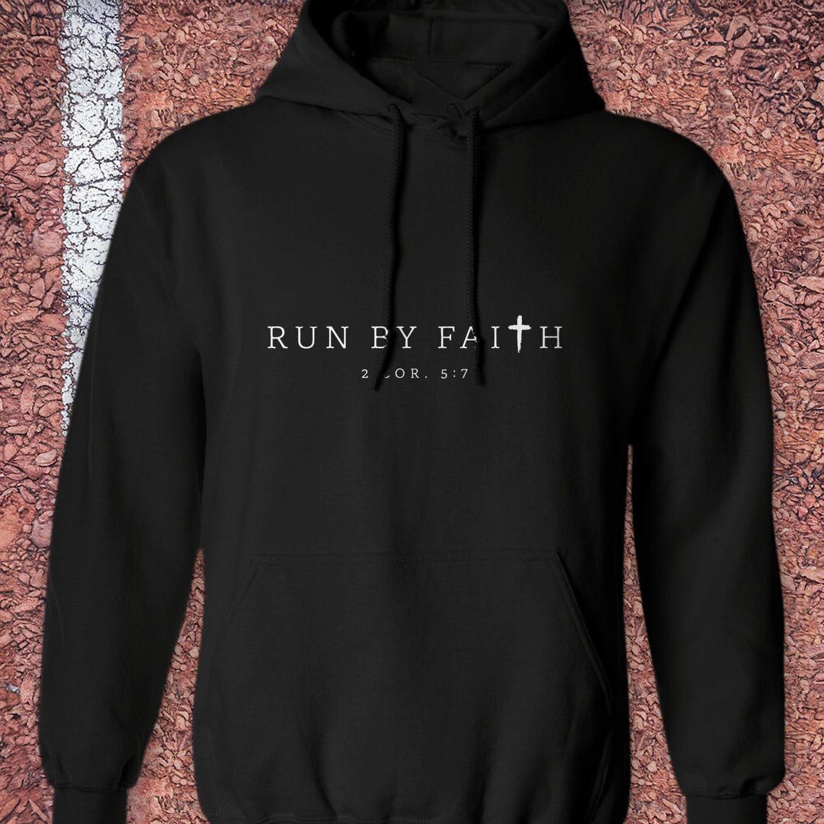 Run by Faith Hoodie - Black