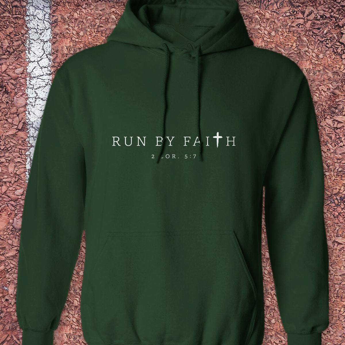 Run by Faith Hoodie - Forest Green