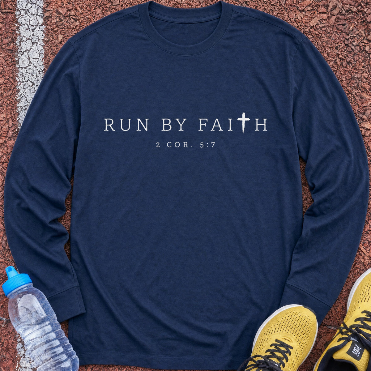 Run by Faith Long Sleeve - Navy