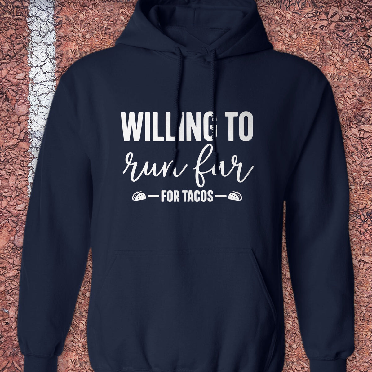 Run Far for Tacos Hoodie - Navy