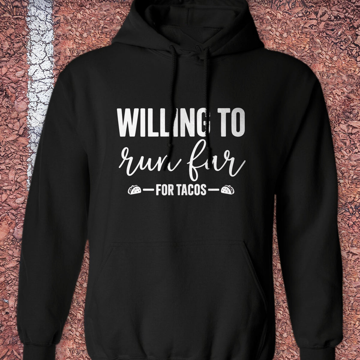 Run Far for Tacos Hoodie - Black