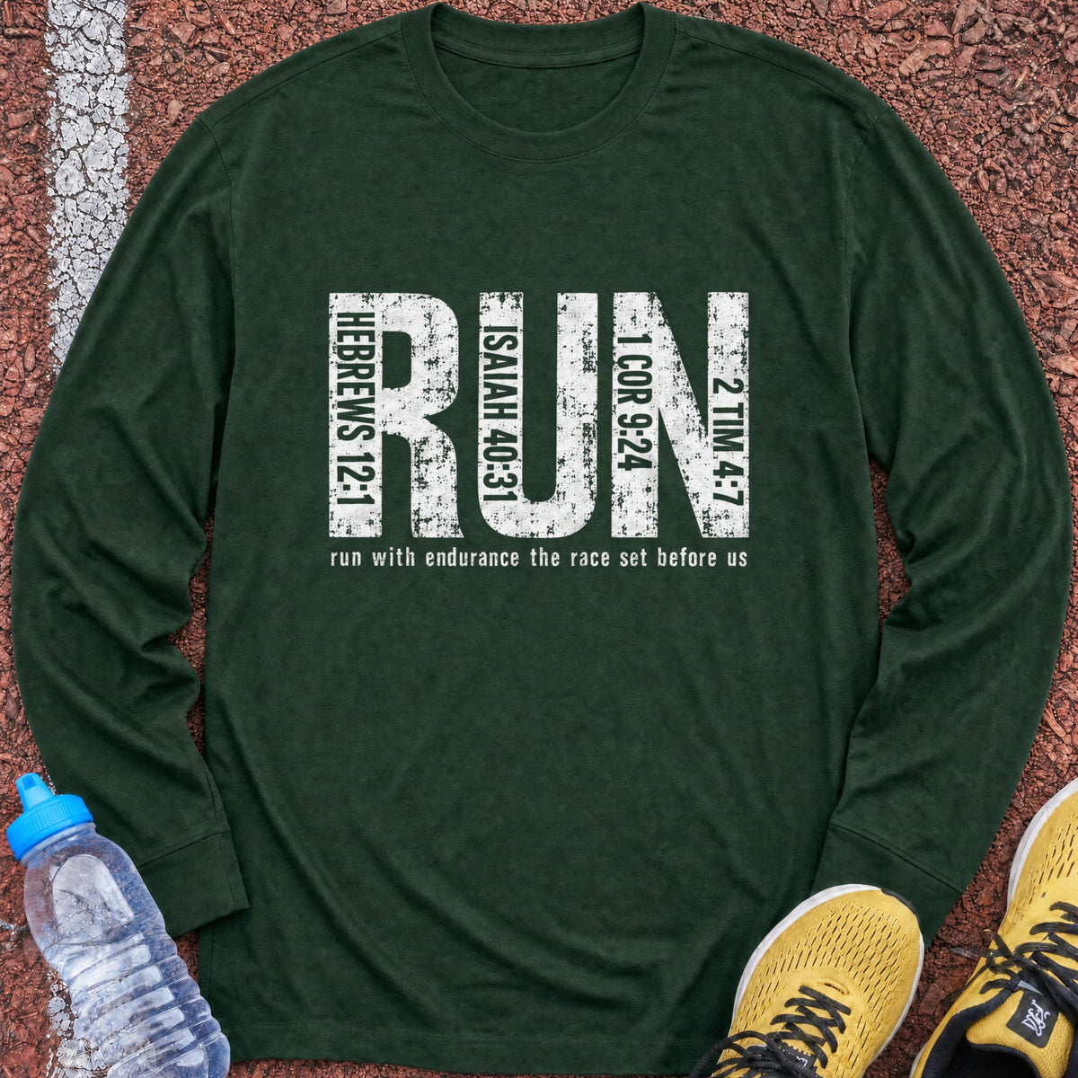 Run Verses Long Sleeve - Forest Green