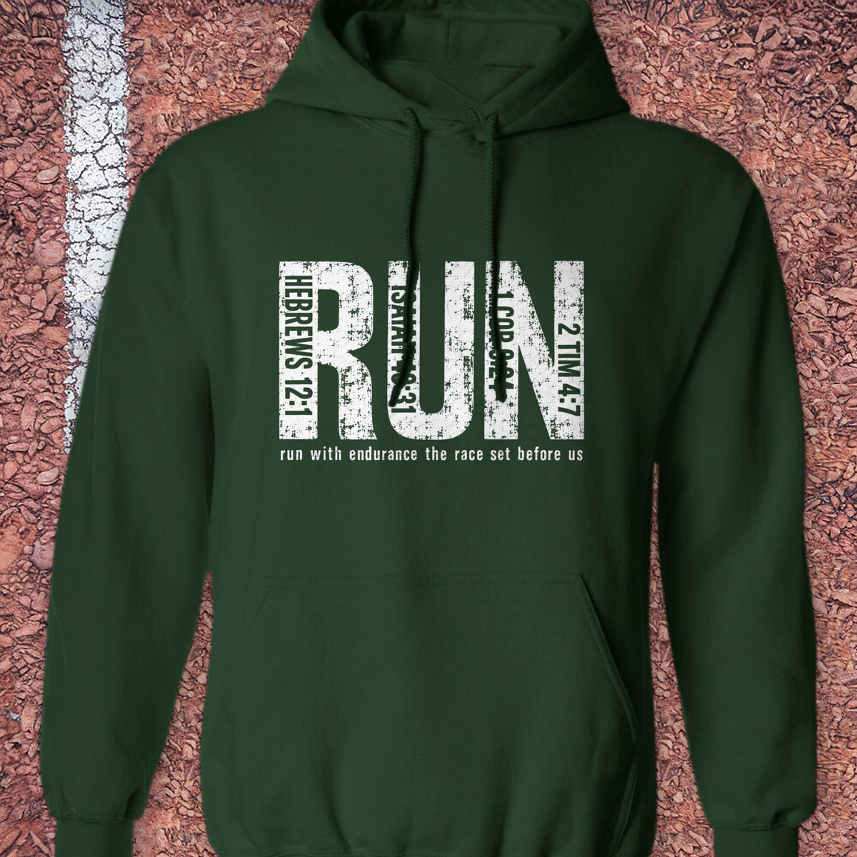 Run Verses Hoodie - Forest Green