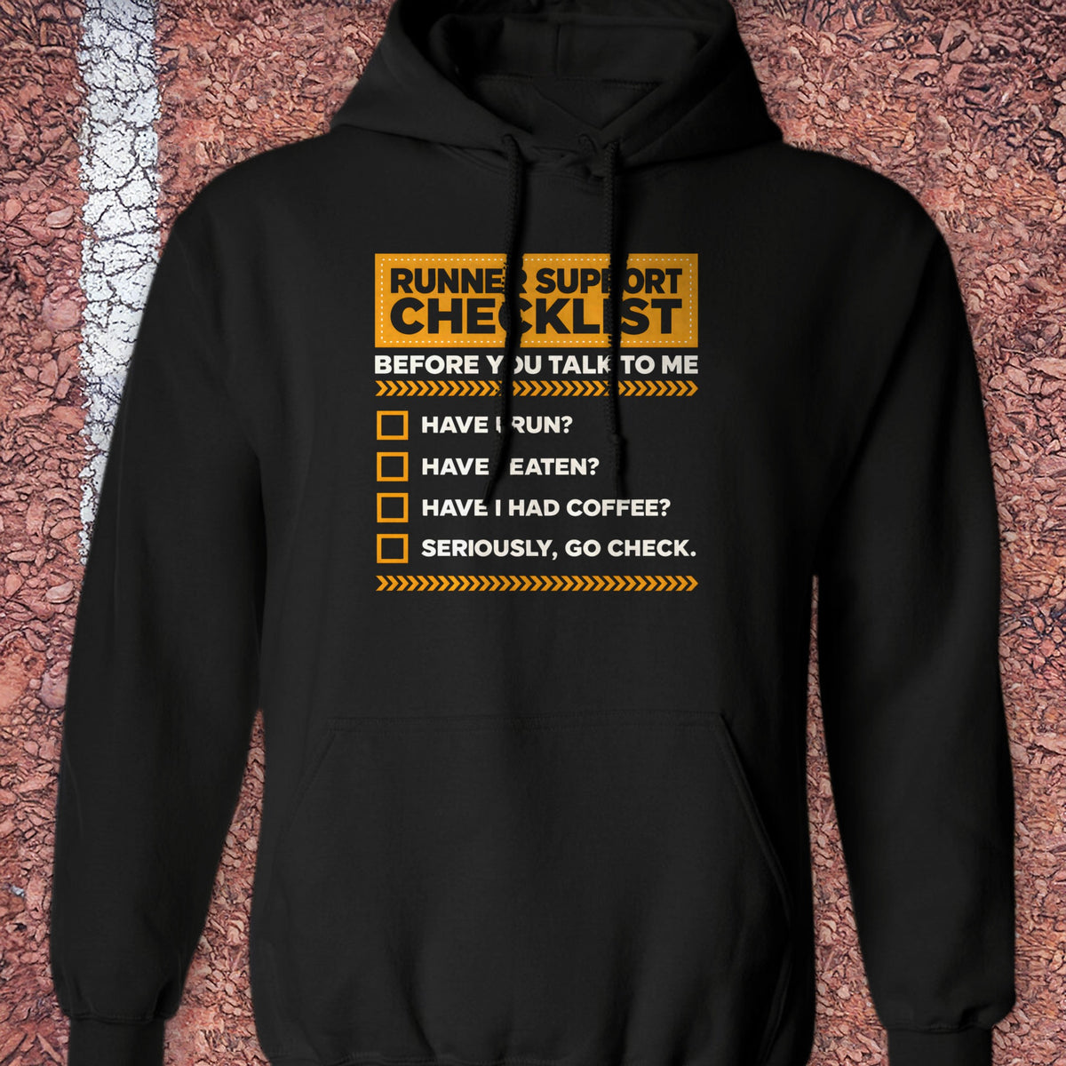 Runner Support Hoodie - Black