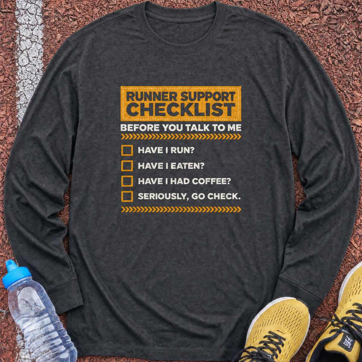 Runner Support Long Sleeve - Dark Heather