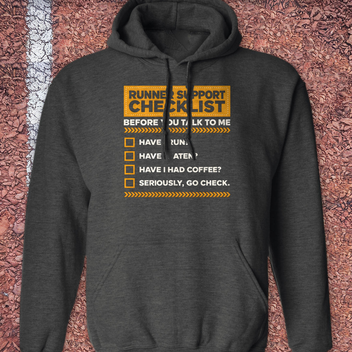 Runner Support Hoodie - Dark Heather