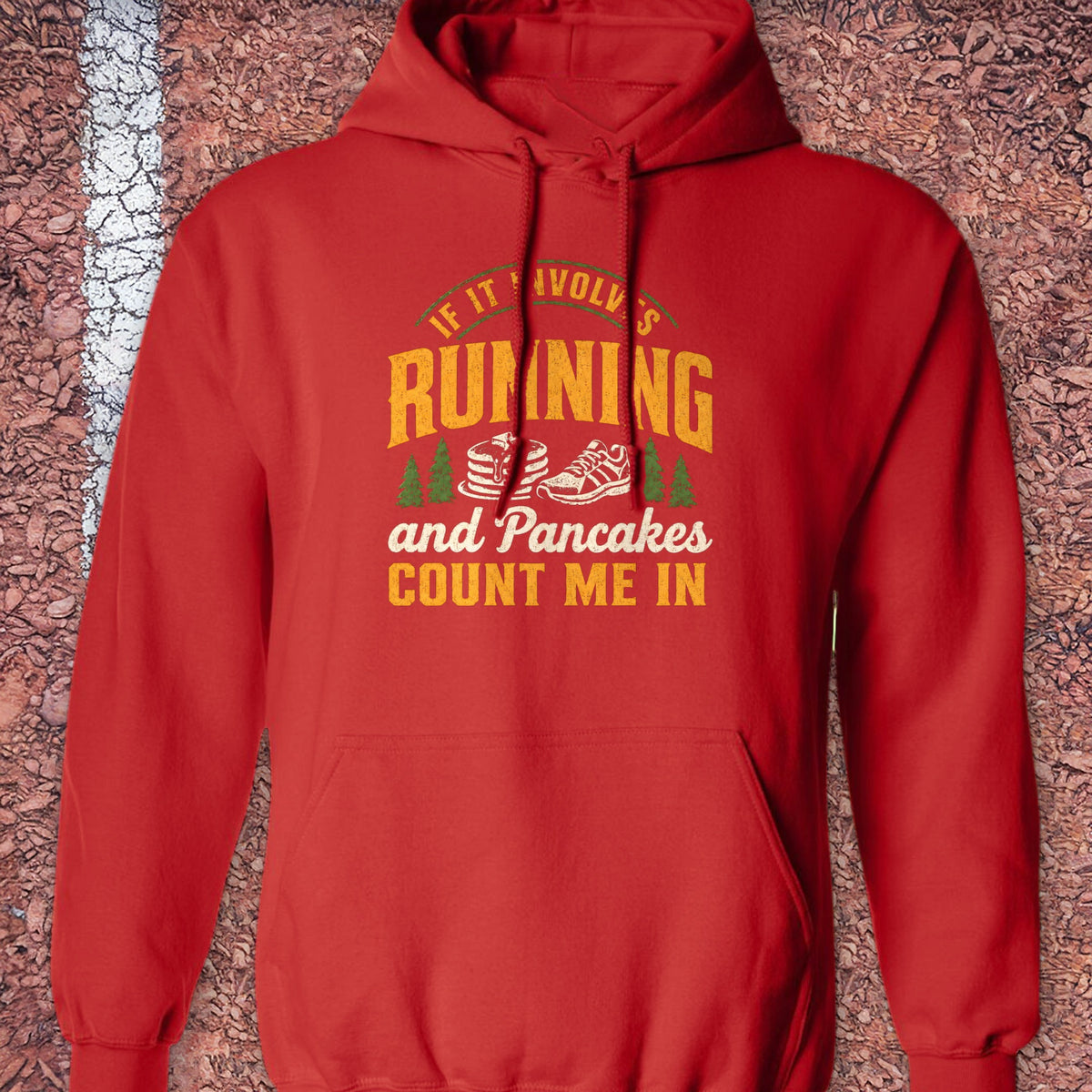 Running and Pancakes Hoodie - Red