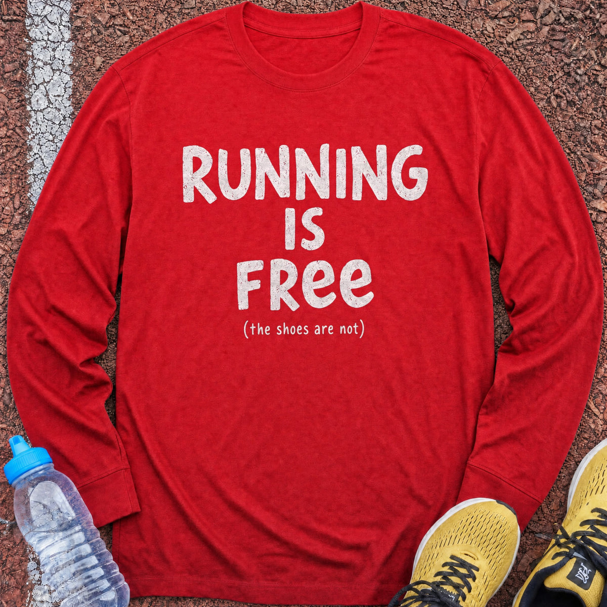 Running Is Free Long Sleeve - Red