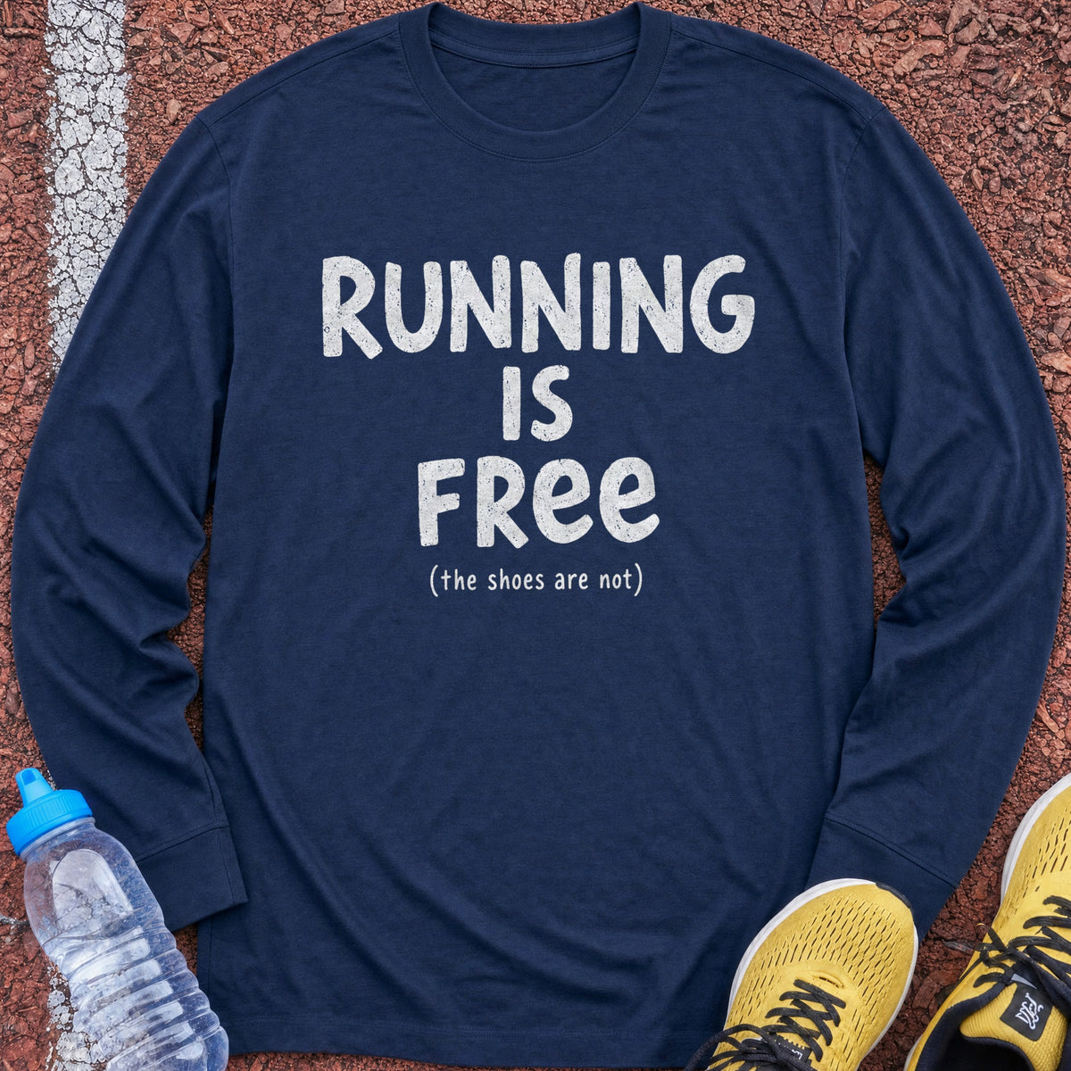 Running Is Free Long Sleeve - Navy
