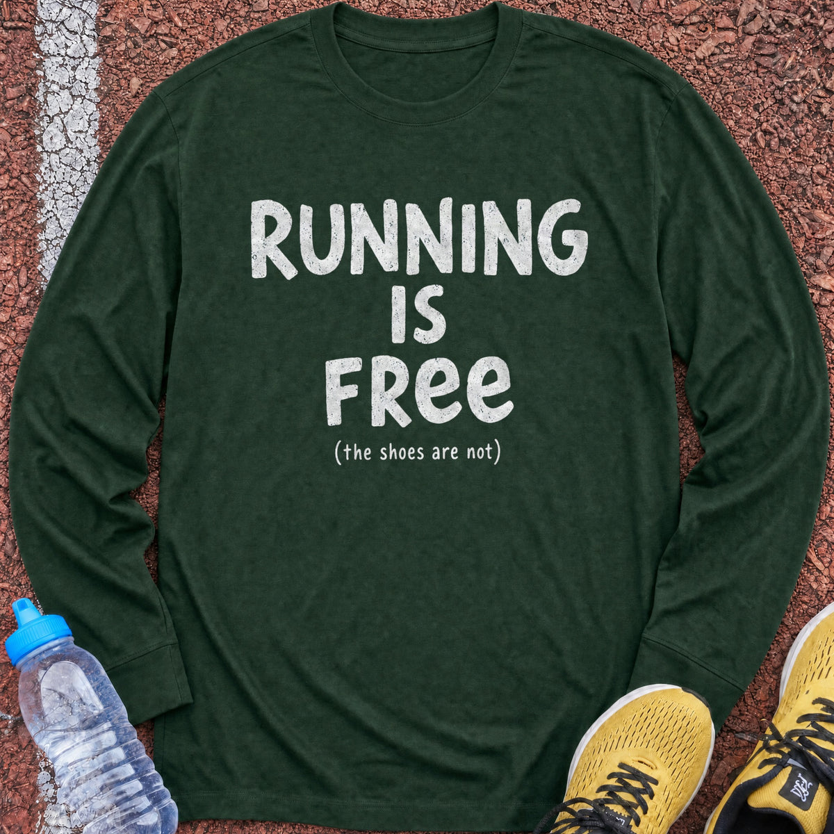 Running Is Free Long Sleeve - Forest Green