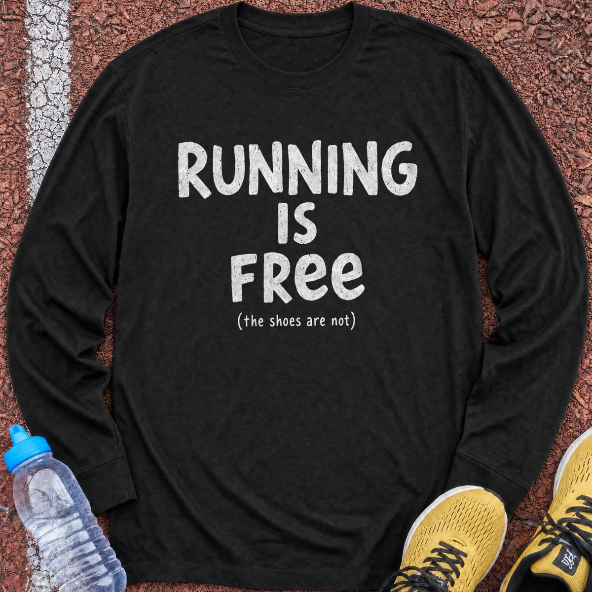 Running Is Free Long Sleeve - Black