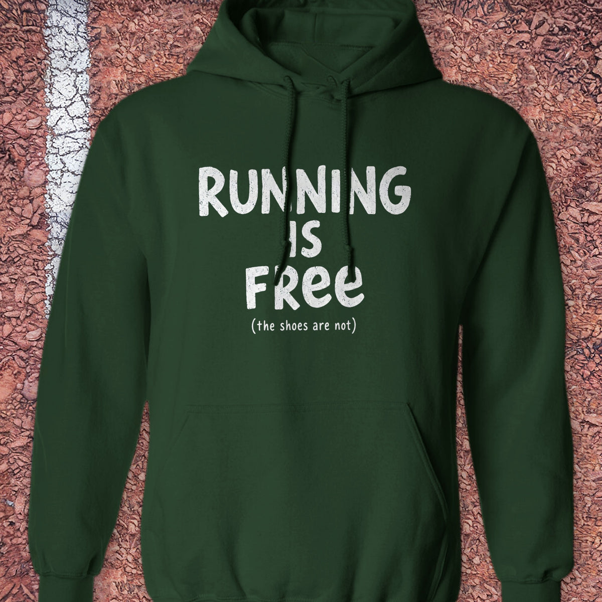 Running Is Free Hoodie - Forest Green