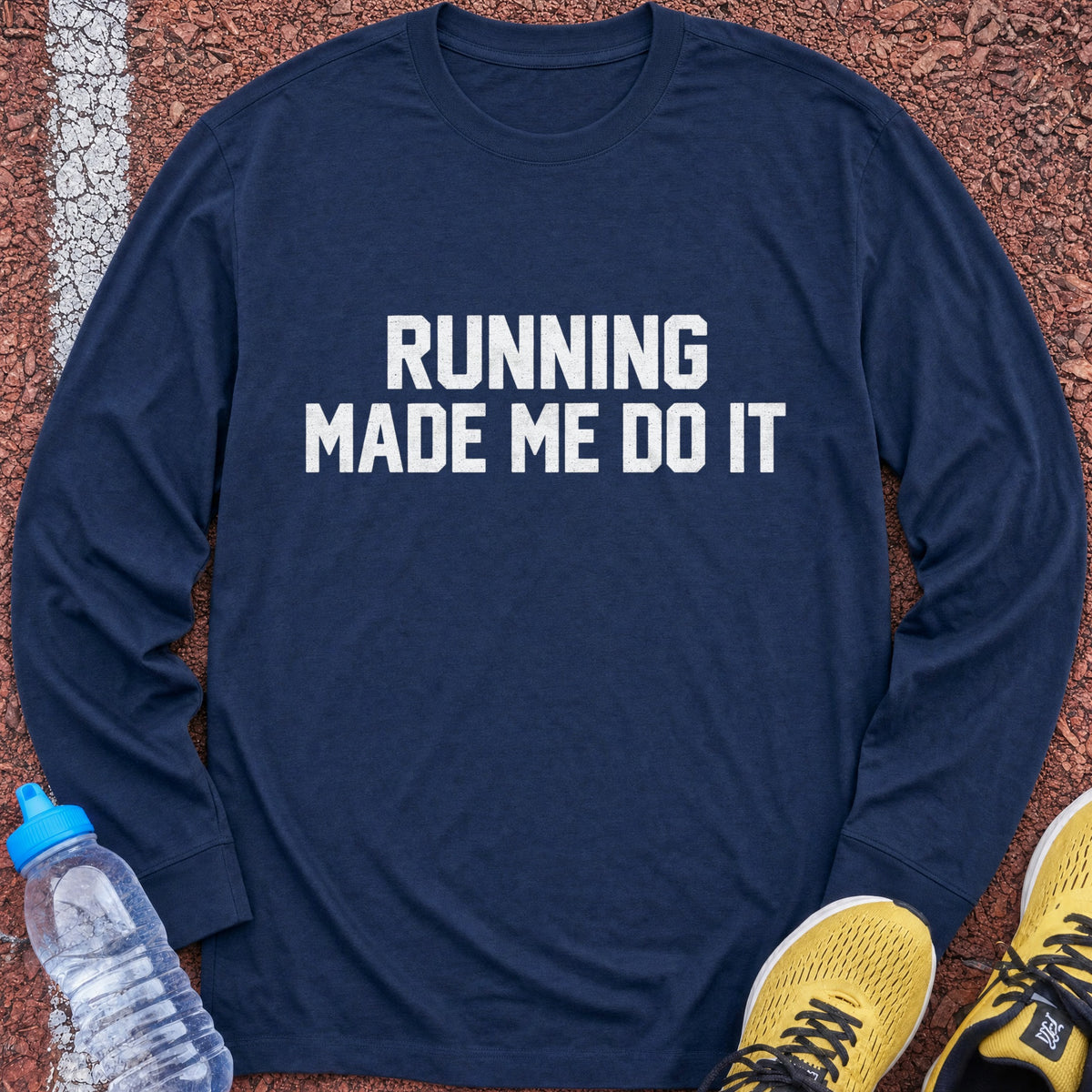 Running Made Me Do It Long Sleeve - Navy