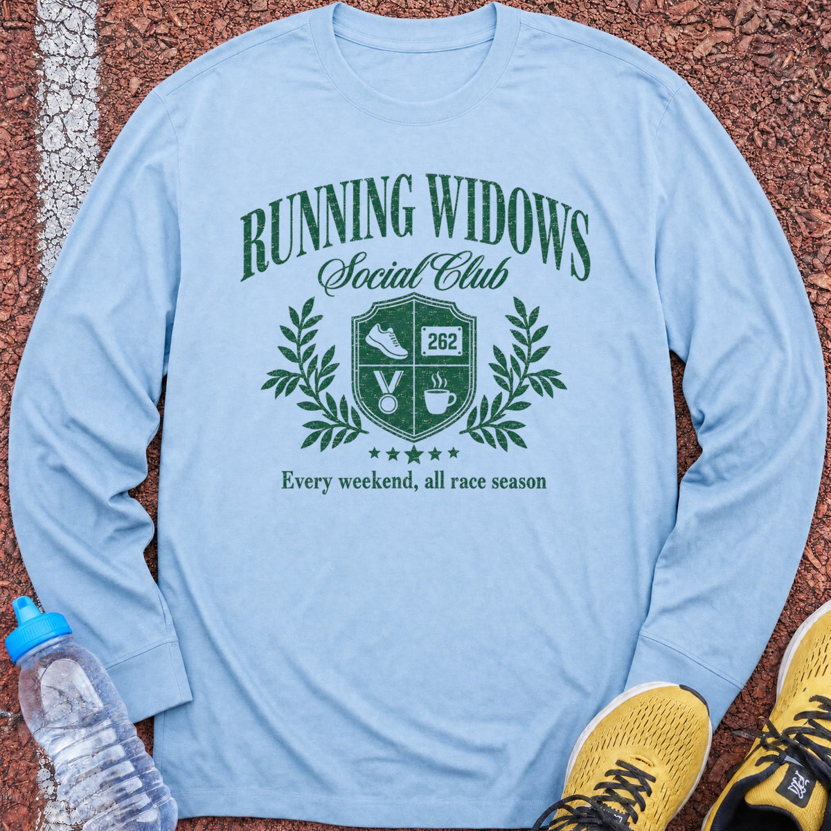 Running Widows Long Sleeve - Light Blue