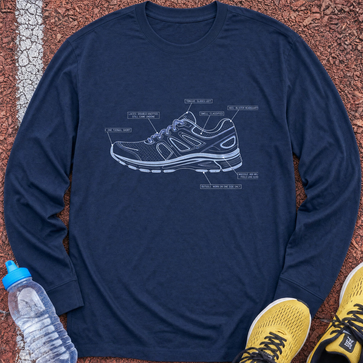 Shoe Blueprint Long Sleeve - Navy