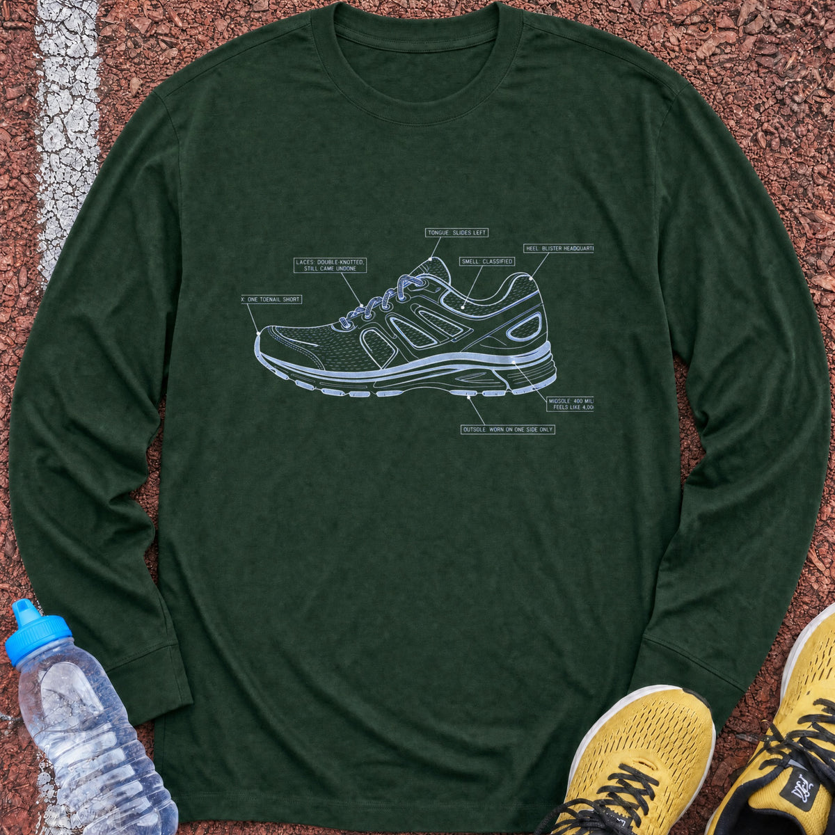 Shoe Blueprint Long Sleeve - Forest Green