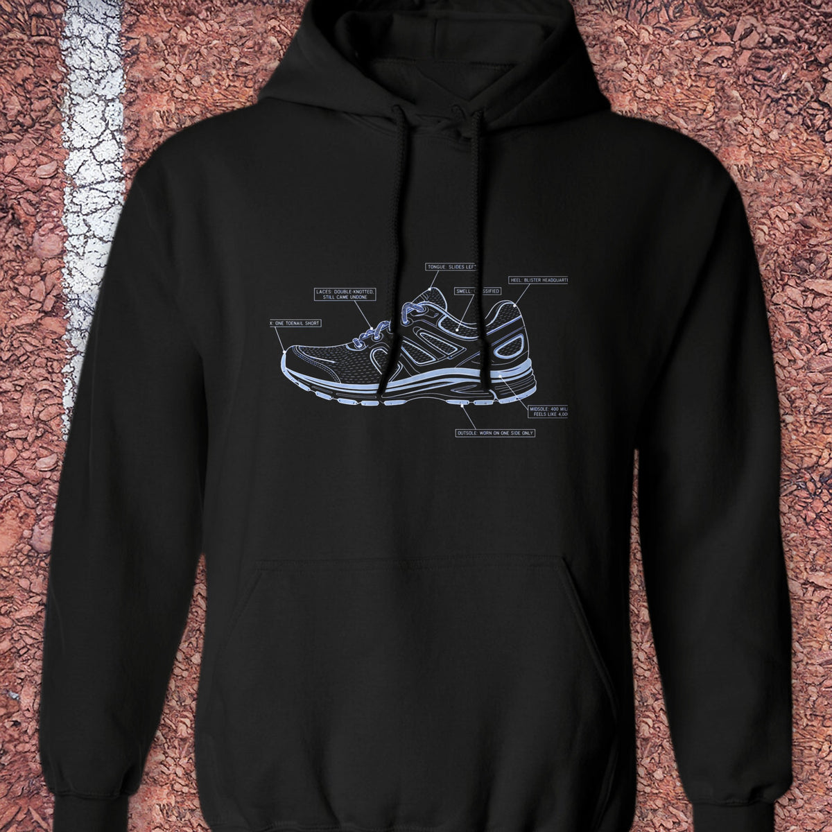 Shoe Blueprint Hoodie - Black