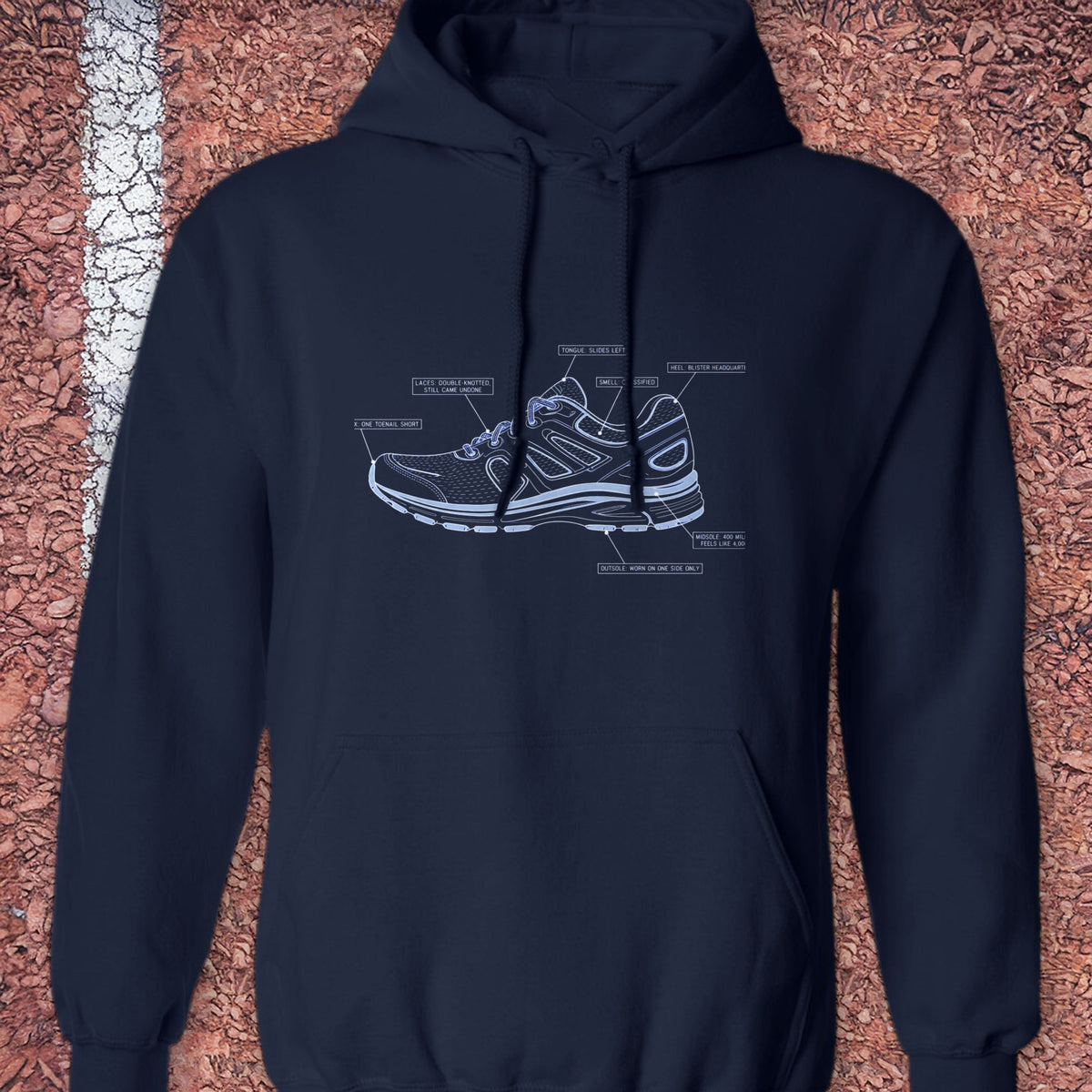 Shoe Blueprint Hoodie - Navy